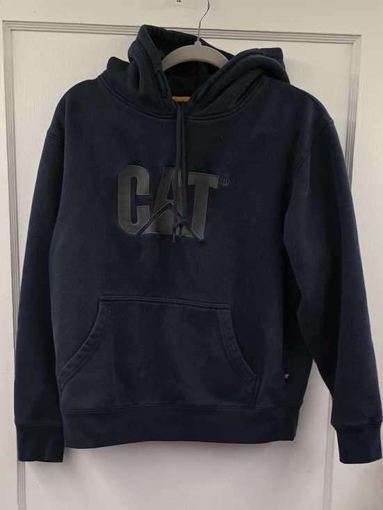 Caterpillar Other - CAT Caterpillar Hoodie Navy Logo Pullover Sweatshirt Workwear Heavyweight Mens M
